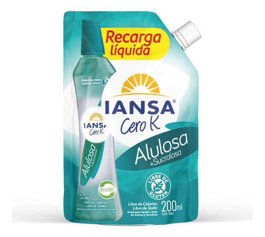 Recarga De Endulzante Alulosa Sucralosa 200ml Iansa