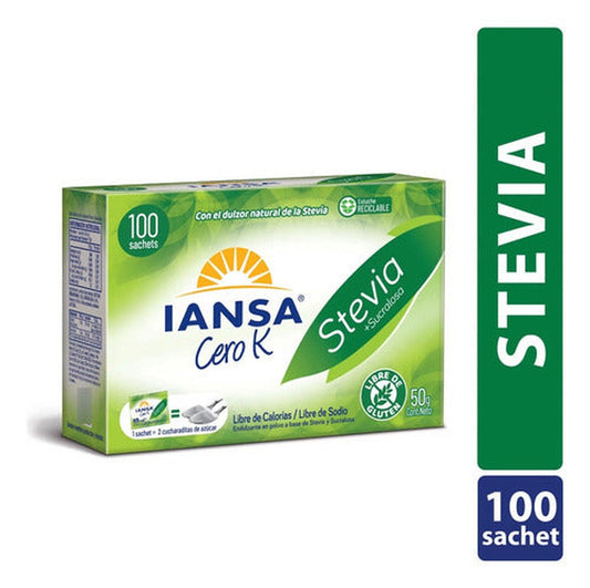 Stevia En Sachet 100 Unidades Iansa