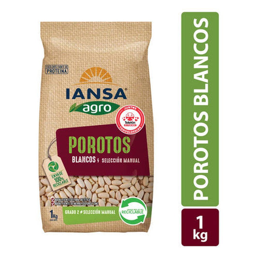 Porotos Blancos 1 Kg Iansa