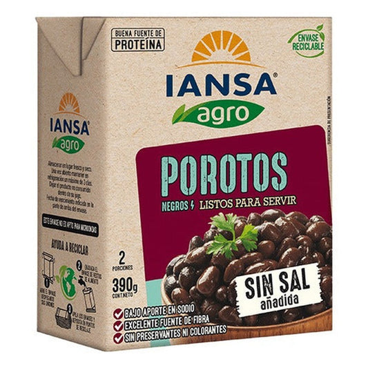 Porotos Negros En Caja 390g Listos Iansa
