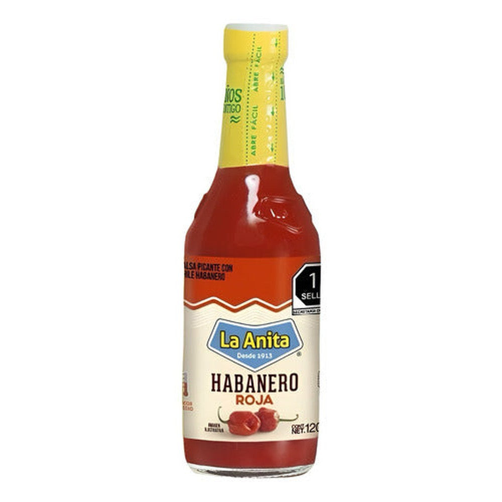 Salsa Picante Habanero Roja 120ml La Anita México