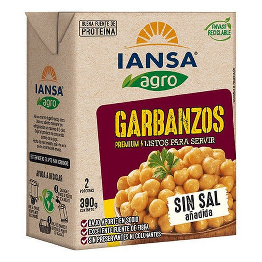 Garbanzos En Caja 390g Listos Para Servir Iansa