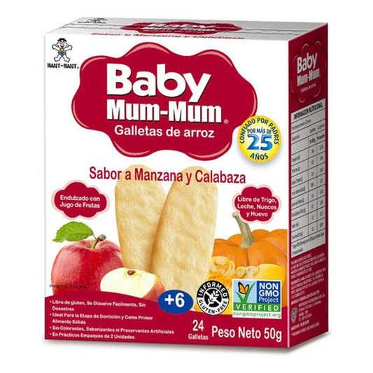 Galletas Arroz Baby Mum-mum Manzana & Calabaza 50g