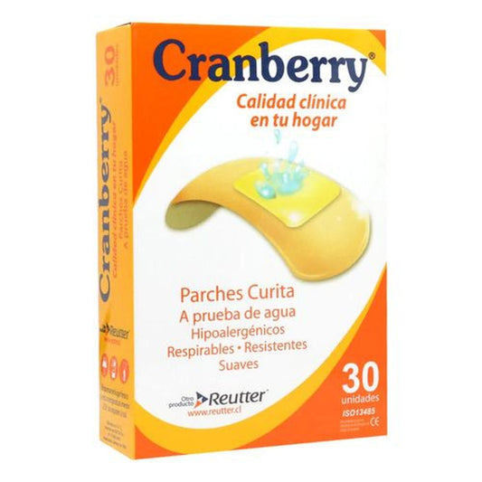 Parches Curita Resistente Al Agua 30 Uni. Cranberry