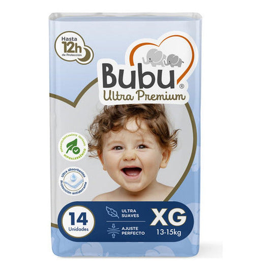 Pañales Ultra Premium Bubu Talla G | Xg | Xxg Pack 14 O 18un Género Sin Género Tamaño Extra Grande (xg)
