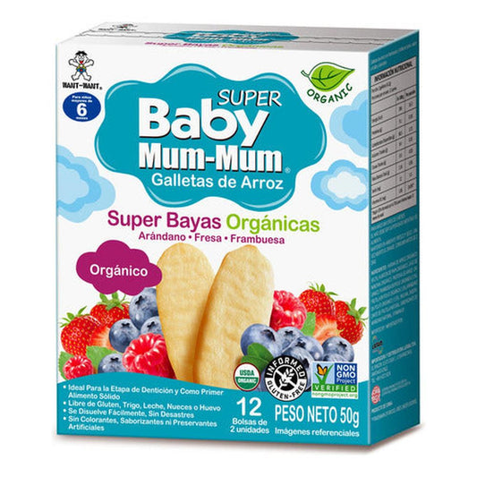 Galletas Súper Baby Mum-mum Berries Orgánicas 50g