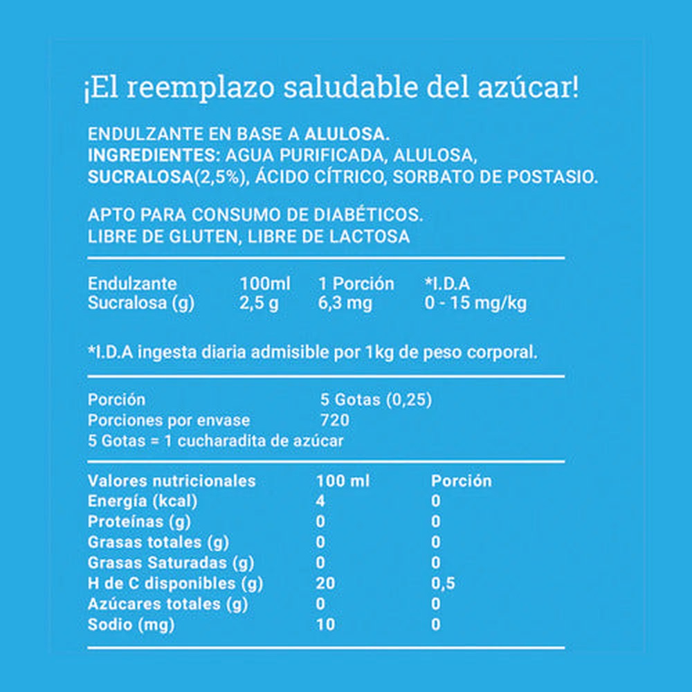 Endulzante Alulosa 180ml Alusweet