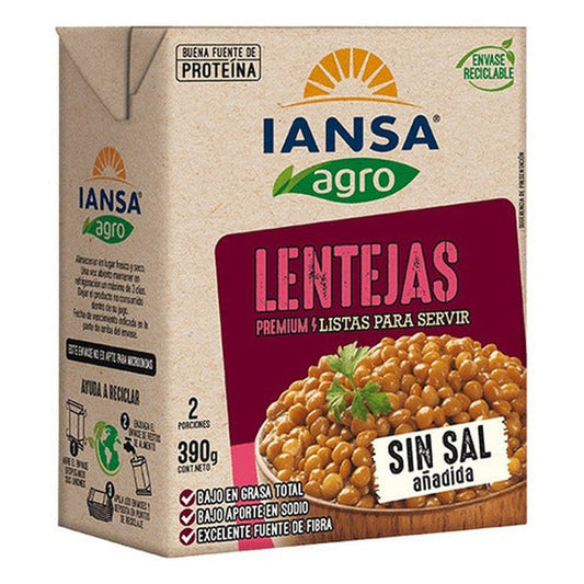 Lentejas En Caja 390g Listas Para Servir Iansa