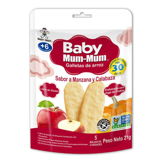 Galletas Baby Mum-mum Manzana & Calabaza 21g