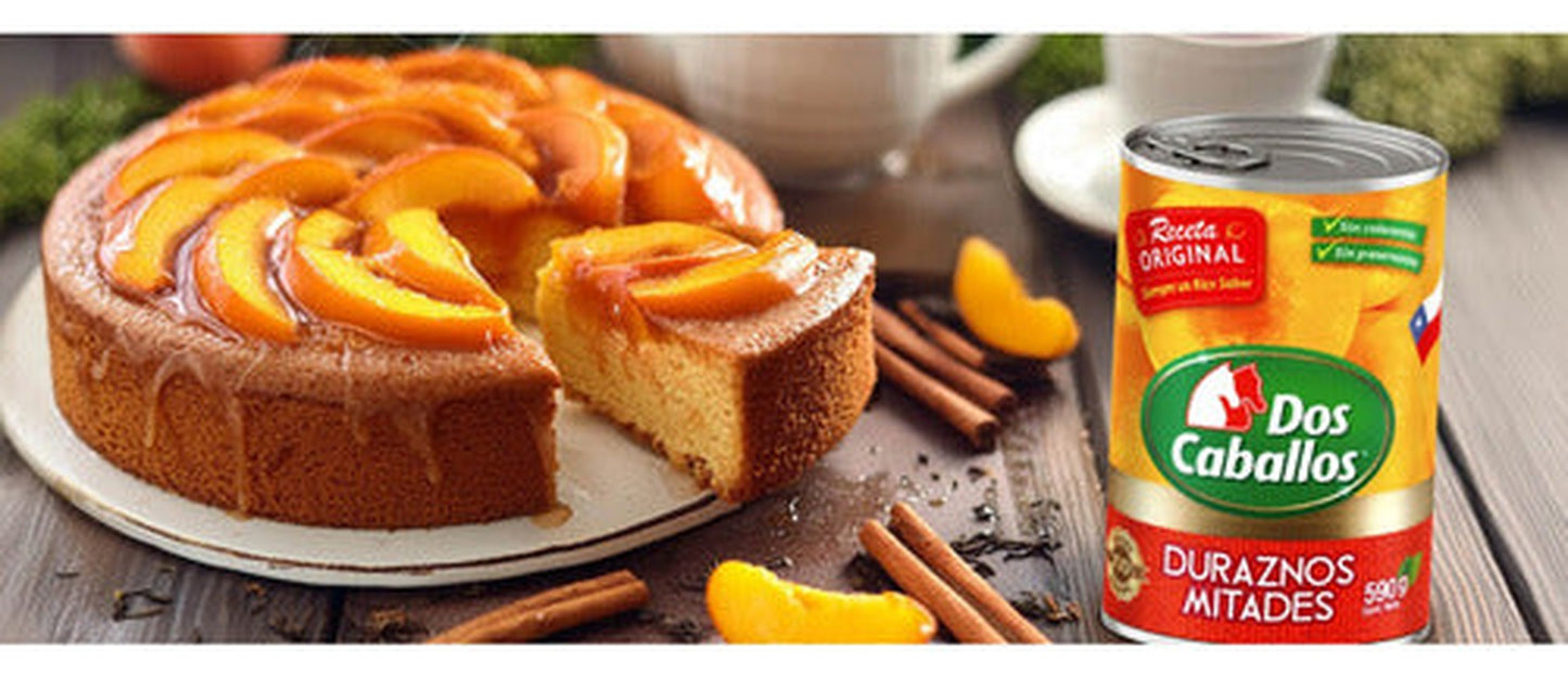 Duraznos En Mitades 820g Conserva Dos Caballos