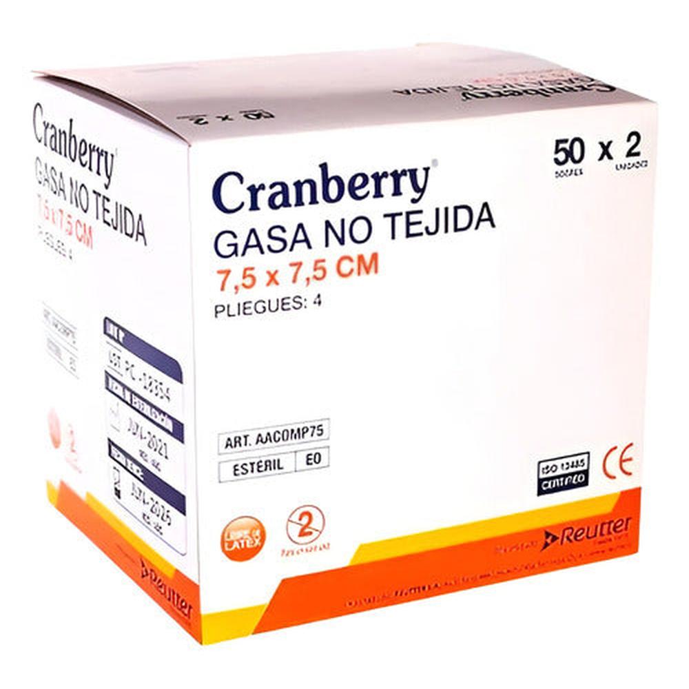Gasa Estéril No Tejida 7,5x7,5 Cm 50 Sobres Cranberry