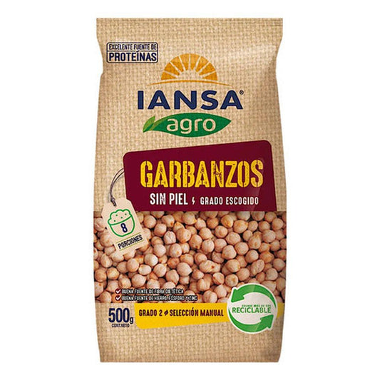 Garbanzos Sin Piel 500g Iansa