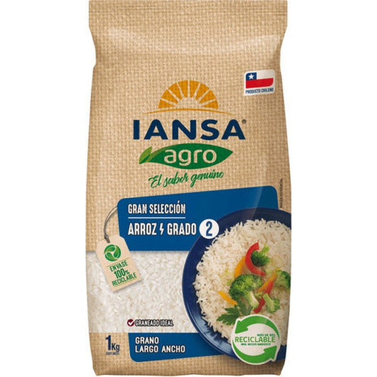 Arroz Iansa 1 Kg Grado 2 Largo Ancho