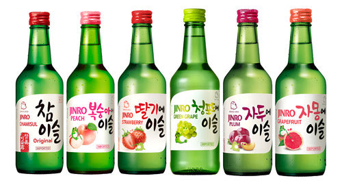 Pack 6 Soju Coreano Jinro Variedades