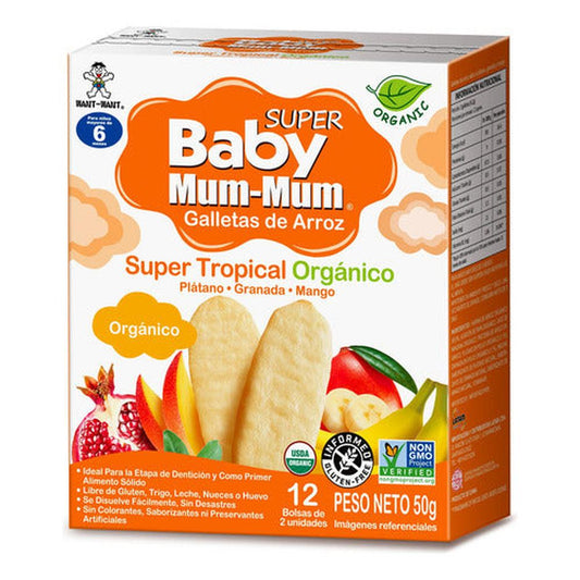 Galletas Arroz Súper Baby Mum-mum Tropical 50g