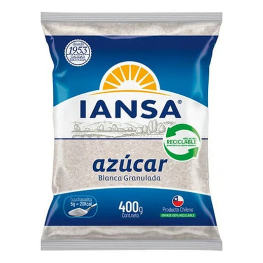 Azúcar Blanca Granulada 400g Iansa