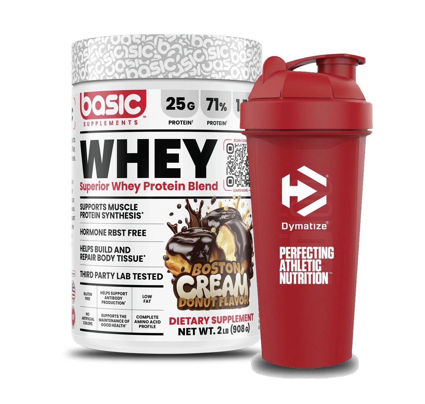 Proteina Whey Basic 908g Boston Cream Donut + Shaker