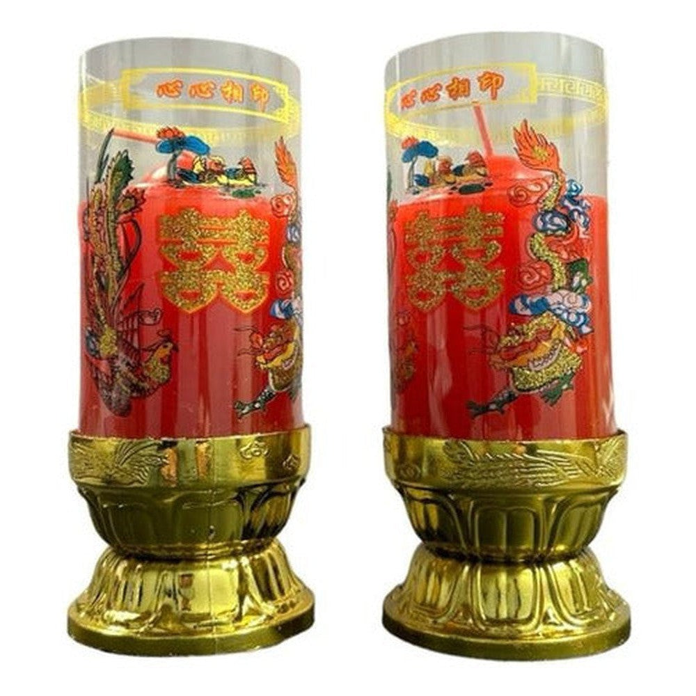 Velas Motivo Oriental 2 Unidades 13cm