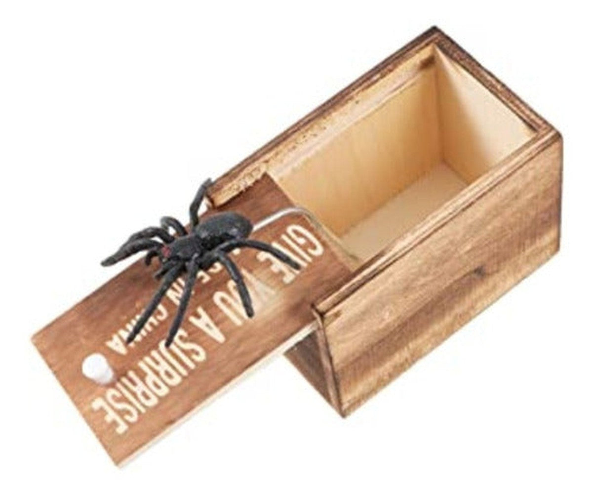 Caja De Madera Sorpresa Araña / Escorpión / Lagarto