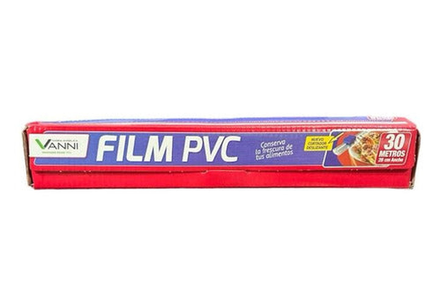 Rollo Film Pvc Transparente Vanni 28 Cm X 30 Metros