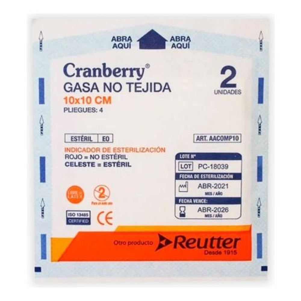 Gasa Estéril No Tejida 10x10 Cm 50 Sobres Cranberry