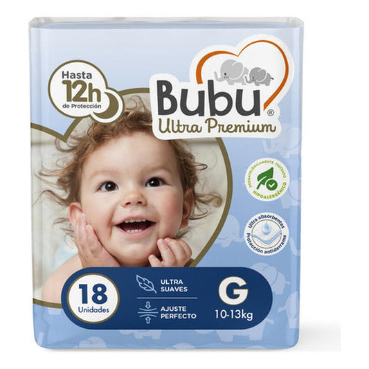 Pañales Ultra Premium Bubu Talla G | Xg | Xxg Pack 14 O 18un Género Sin Género Tamaño Grande (g)