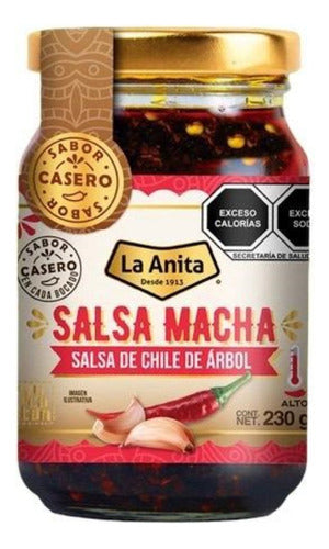 Salsa Macha De Chile Árbol 230g La Anita México - Lireke