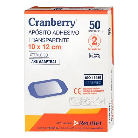 Apósito Adhesivo Transparente 10x12 50 Uni. Cranberry