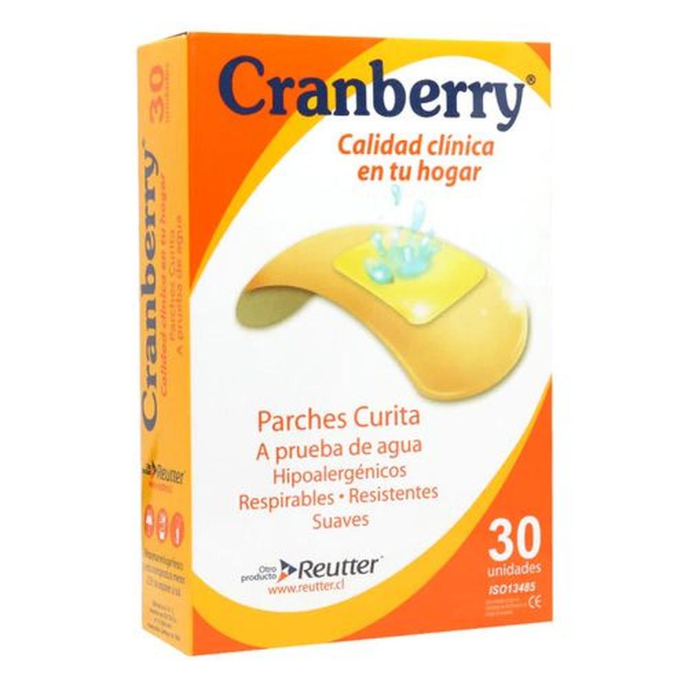 Parches Curita Resistente Al Agua 30 Uni. Cranberry