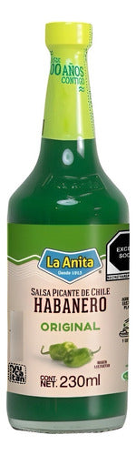 Salsa Picante Habanero Verde 230ml La Anita México - Lireke