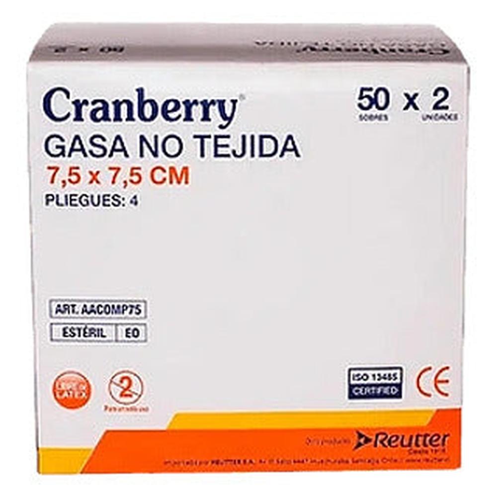 Gasa Estéril No Tejida 7,5x7,5 Cm 50 Sobres Cranberry