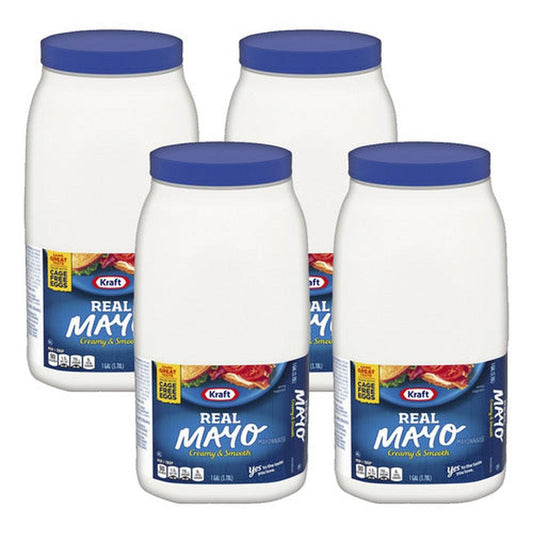 Pack 4 Mayonesa Kraft Real Mayo 1 Galón 3,78 Lts