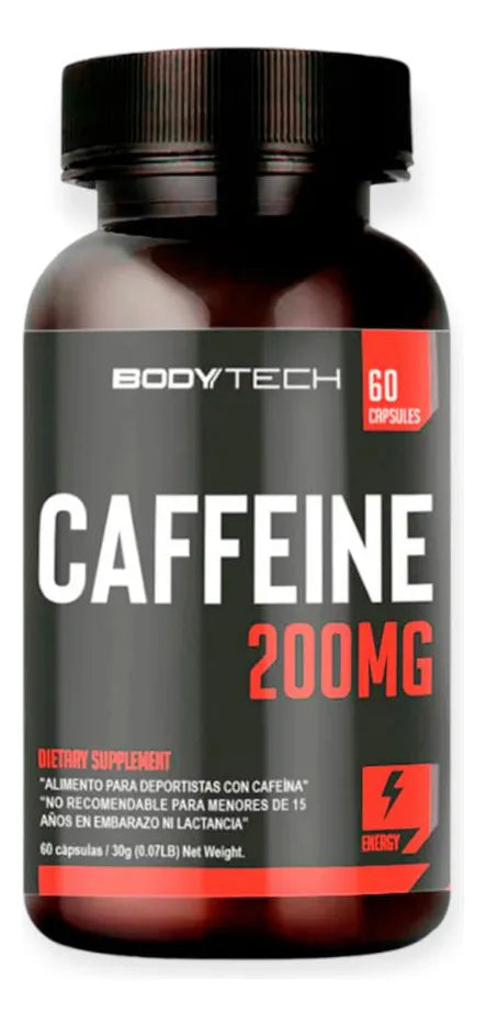 Cafeina 200mg 60 Caps - Bodytech Sabor Sin Sabor
