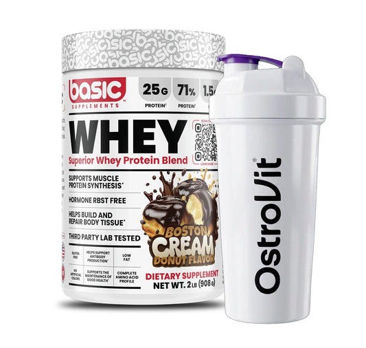 Proteina Whey Basic 908g Boston Cream Donut + Shaker