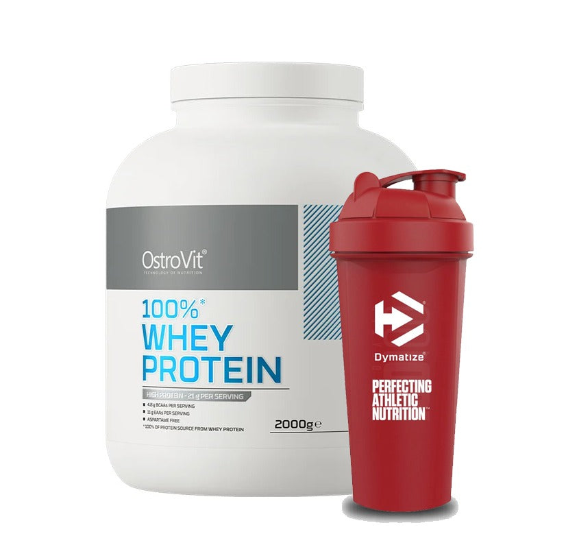 Proteina 100% Whey 2kg Ostrovit Sabor French Vanilla + Shaker