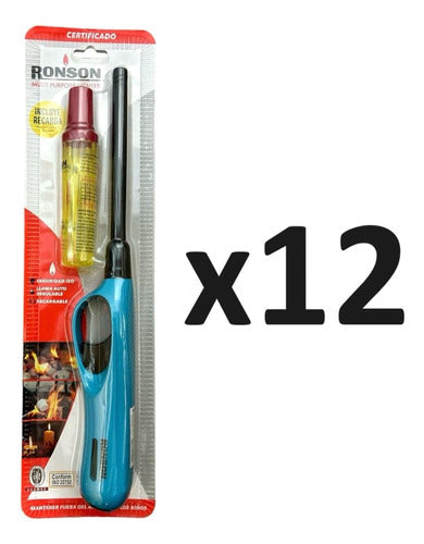 Pack X12 Encendedor Multipropósito Ronson + Recarga - Lireke