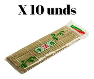 Pack Esterilla Gruesa De Bambú Para Sushi X 10 Un. - Lireke