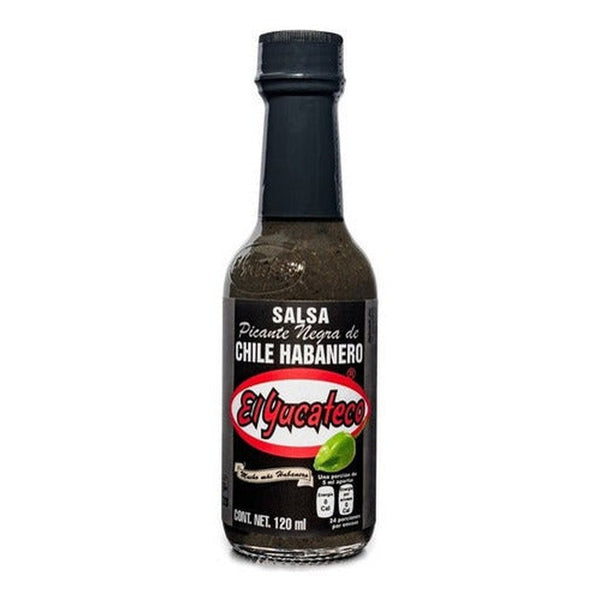 Salsa Picante Negra De Chile Habanero El Yucateco 120 Ml.