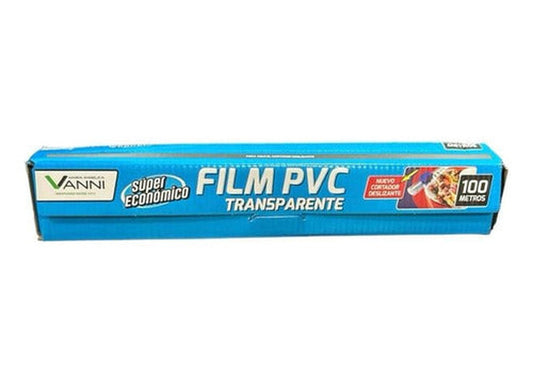 Rollo Film Pvc Transparente Vanni 28cm X 100 Metros