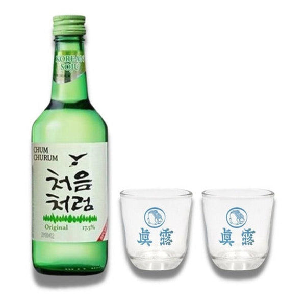 Soju Coreano 360 Ml  Con 2 Vasos De Soju- Lireke