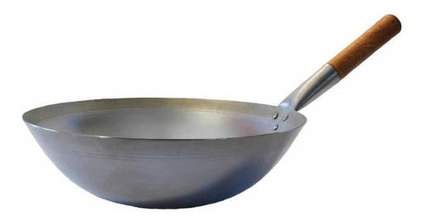 Wok De Acero Hecho A Mano 38 Cms - Lireke
