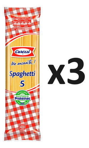 Pack X3 Spaguetti Fideos 5 Carozzi 400g - Lireke